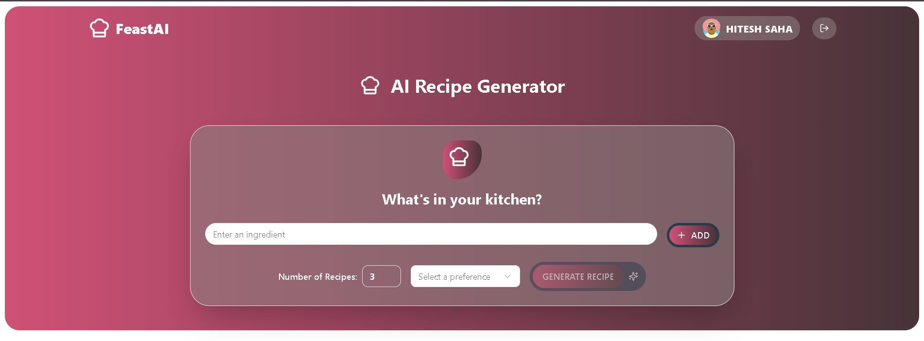 1. Enter Your Ingredients